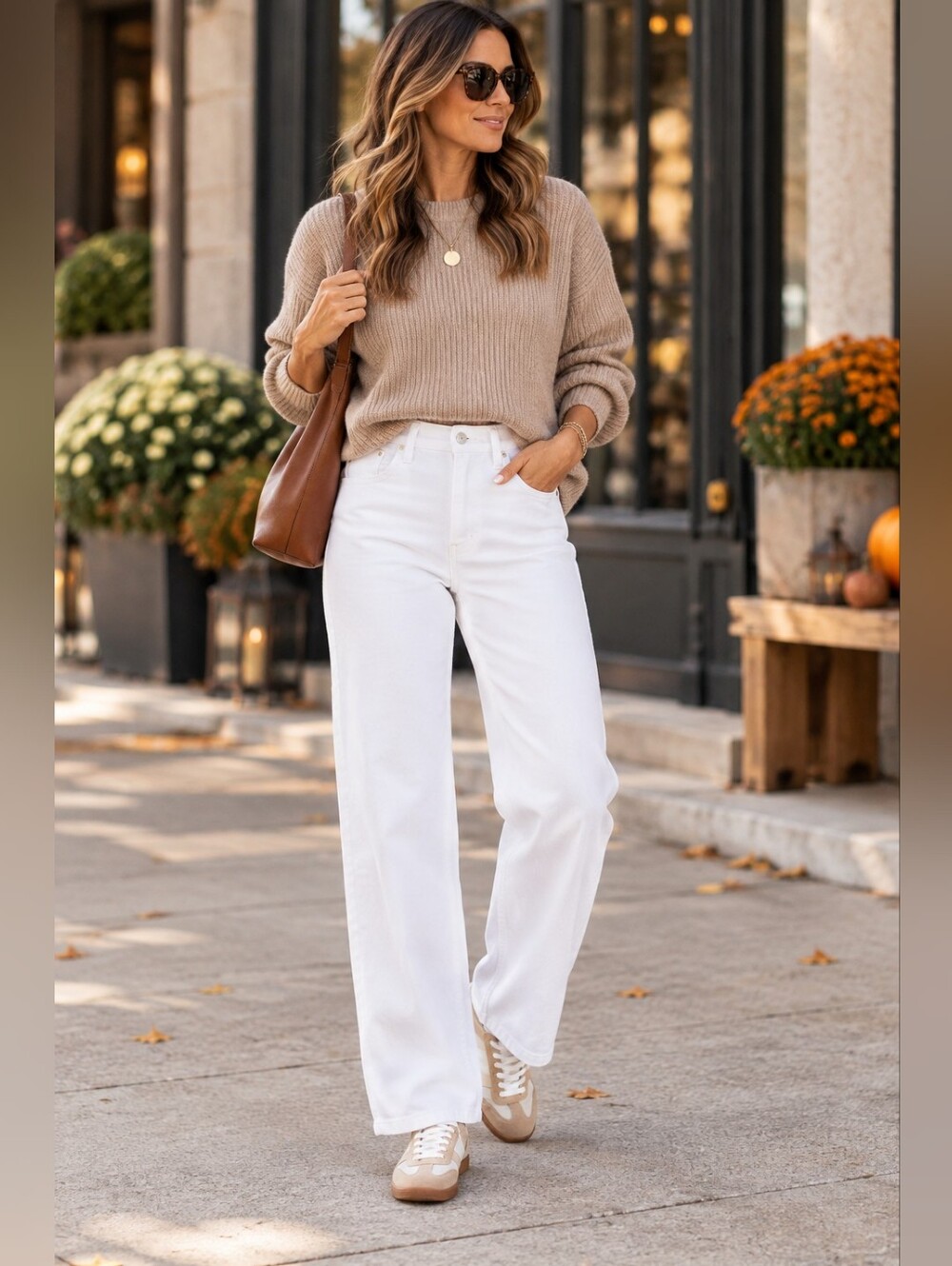 RISEN Women's Wide Baggy Jeans White Neutral Cottagecore Classic HR Various NEW